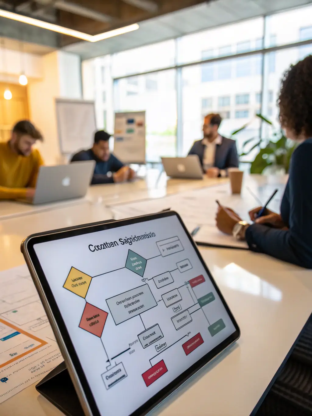 A detailed flowchart illustrating the custom algorithm development process, from initial consultation to final implementation, used to showcase IA Data Group's custom algorithm development service.